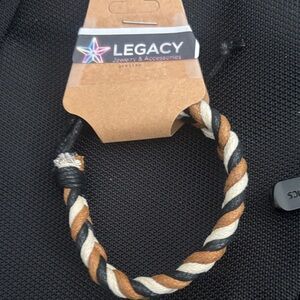 Legacy Men's Braided Bracelet - Black, Brown, and Cream